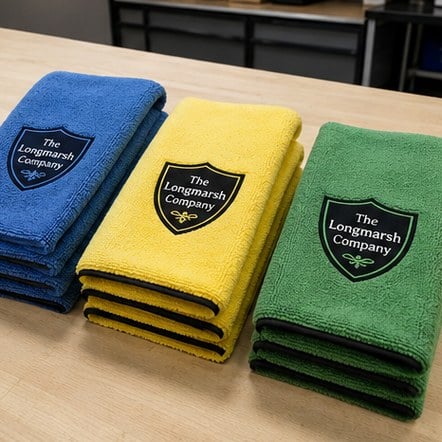 Customized microfiber cloths for auto dealers, detailers and car washes