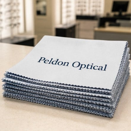 Customized microfiber cloths for optometrists, opticians and eyewear