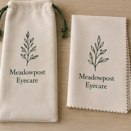 Microfiber Eyeglass Pouch & Cloth Sets